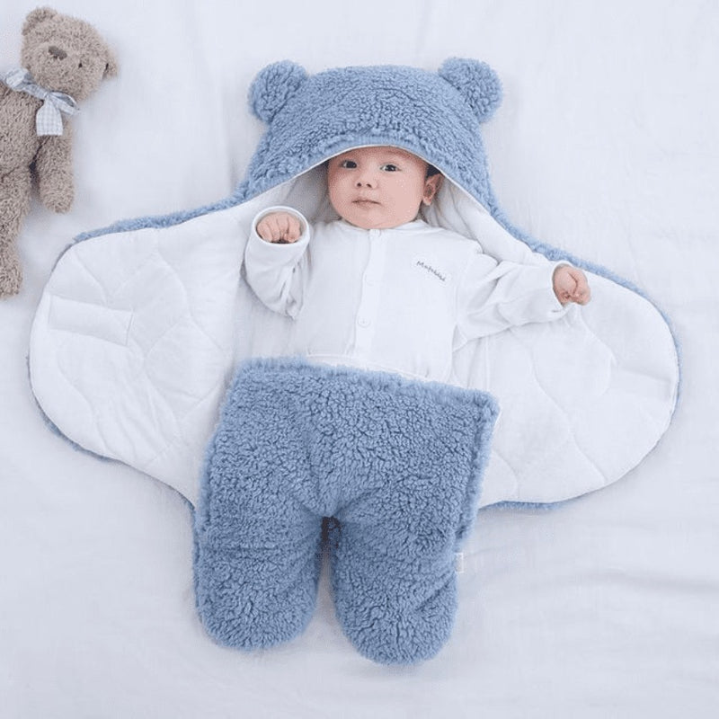 Saco de Dormir para Bebês em Pelúcia com Capuz Ursinho Dorminhoco [0 a 9 meses]