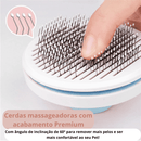 Escova Removedora De Pelos Autolimpante Gatos e Cachorros PET CLEAN - Inov&tec