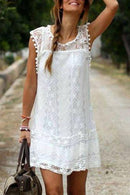Vestido Curto Renda Boho - Pom-Pom