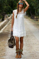 Vestido Curto Renda Boho - Pom-Pom