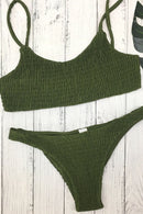 Biquíni Liso Malha Canelada - Vintage Elegance