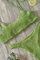 Biquíni Liso Malha Canelada - Vintage Elegance