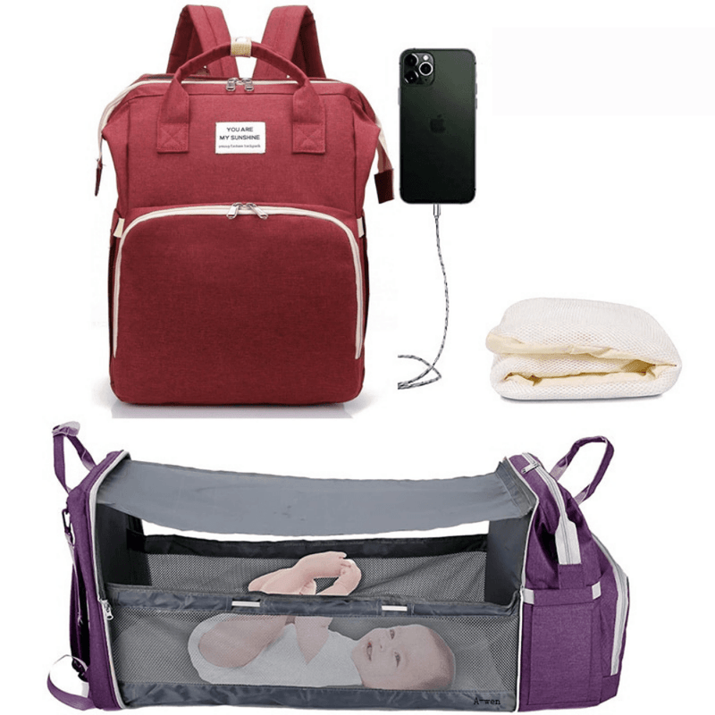 Mochila Multiuso BABY NAPPY Para Maternidade Com Berço - Inov&tec