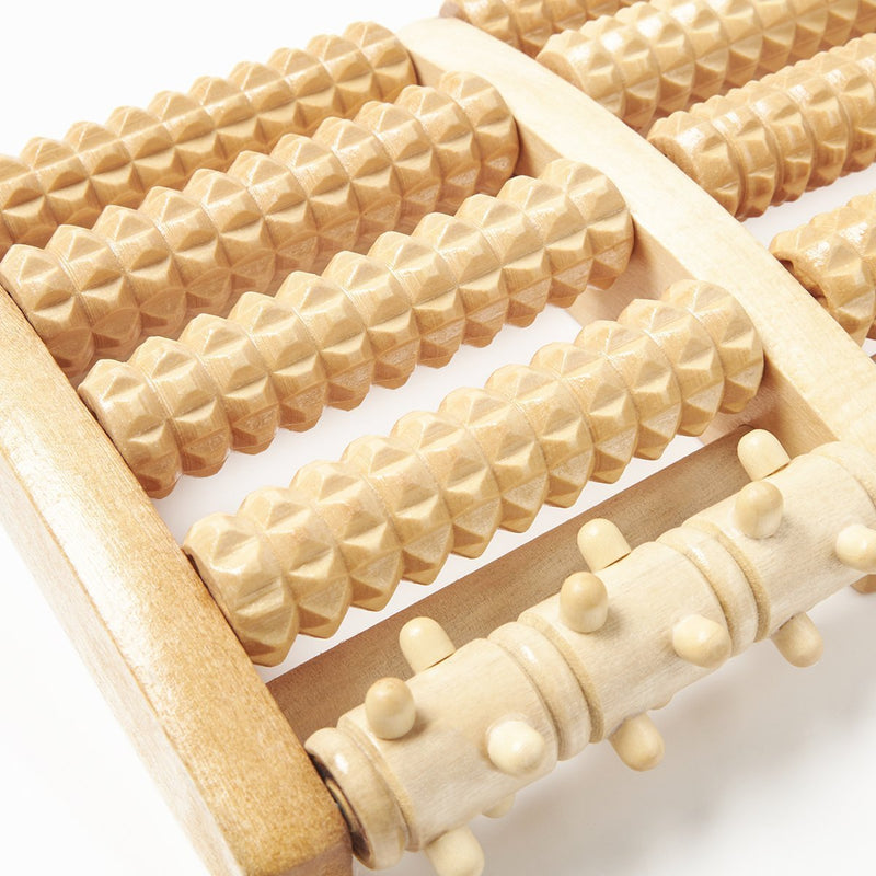 Massageador para os Pés - Rolo de Madeira