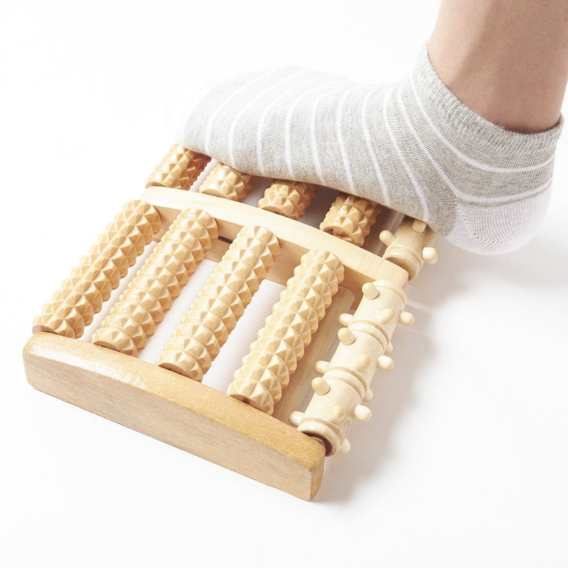 Massageador para os Pés - Rolo de Madeira