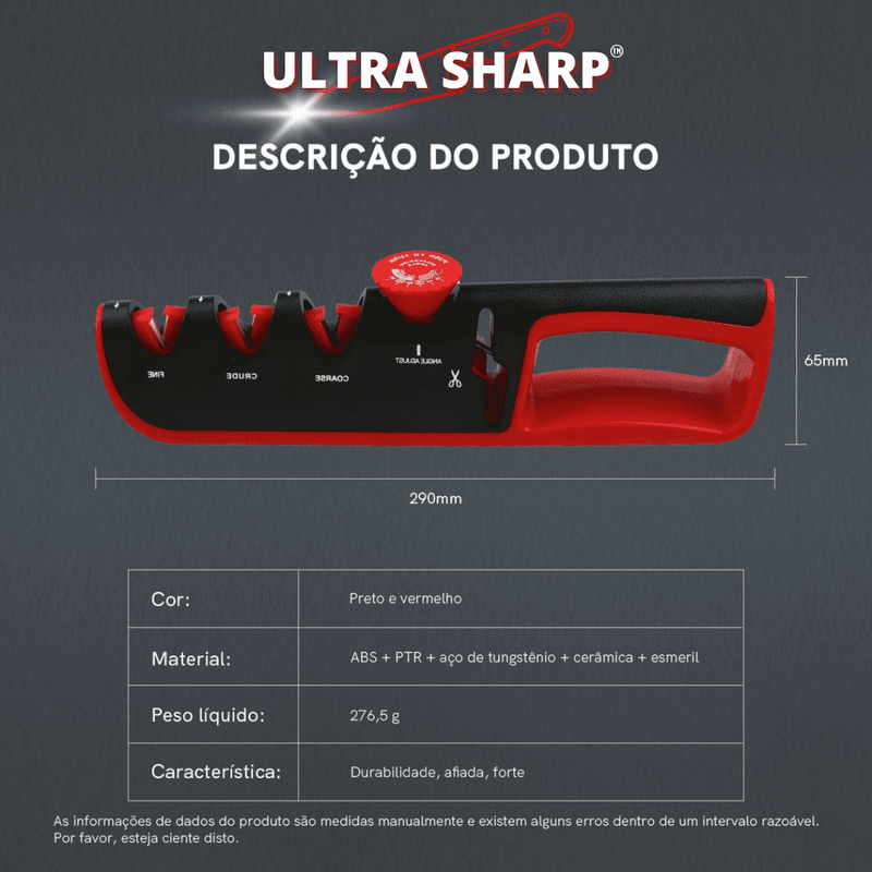 Afiador De Facas e Lâminas ULTRA SHARP 5 em 1 - Inov&tec