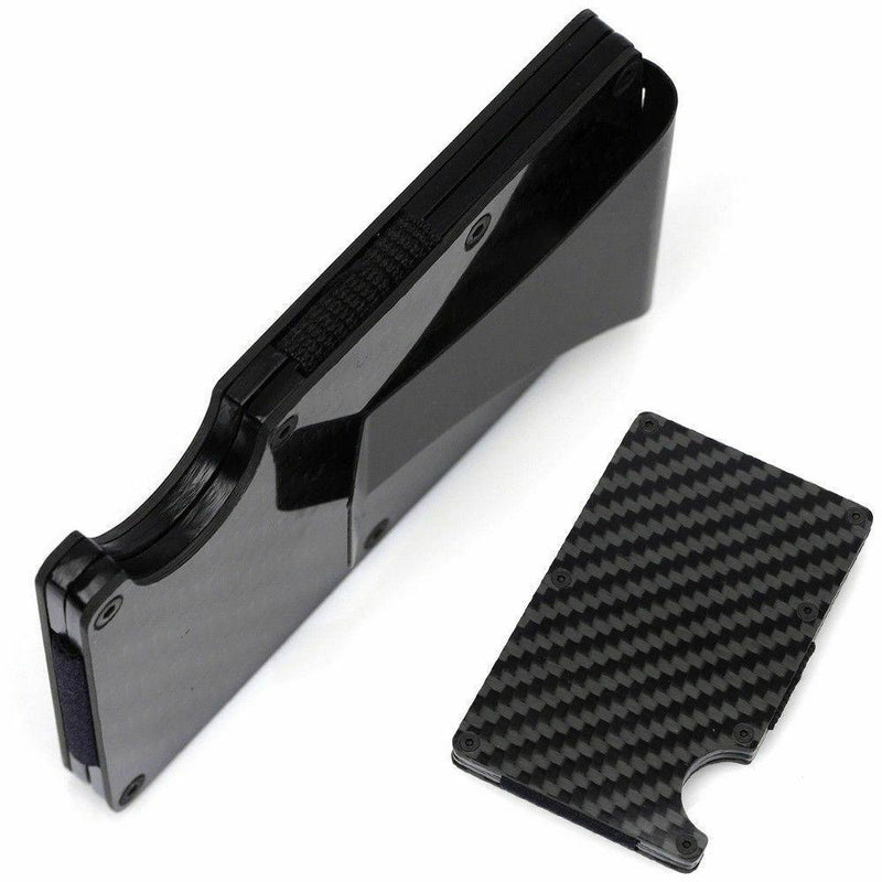 Suporte de Cartão de Fibra de Carbono Minimalista com Bloqueio RFID - SafeCard