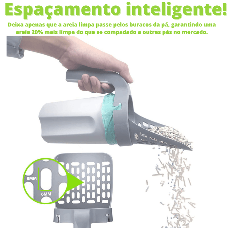 Pá Higiênica Para Gatos CAT POOP Com Sacos Embutidos Autolimpante - Inov&tec