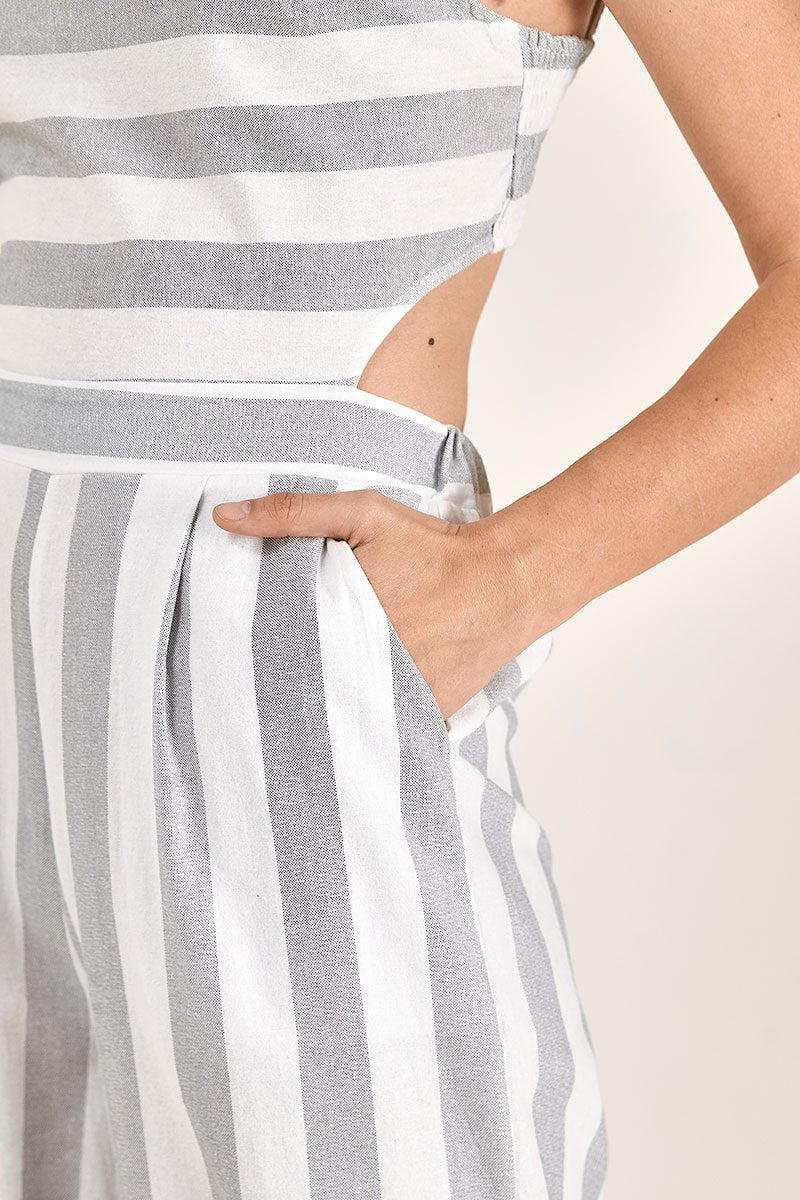 Macacão Feminino Pantacourt Listrado - Tropical