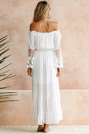 Vestido Longo Ombro a Ombro Vintage - Maxi