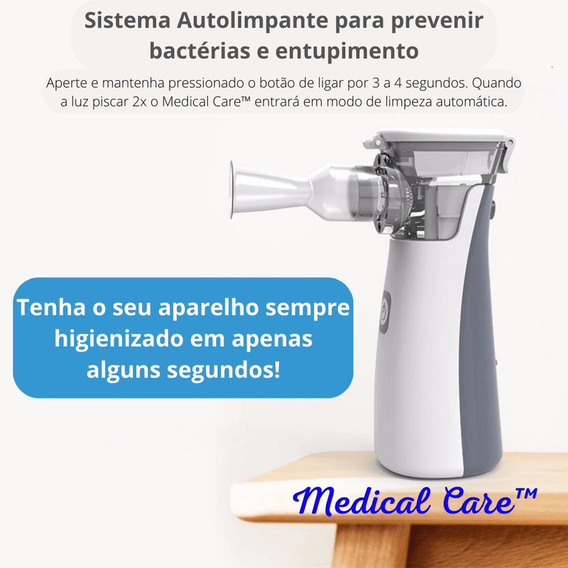 Inalador Nebulizador Portátil Silencioso MEDICAL CARE Sem Fio - Inov&tec
