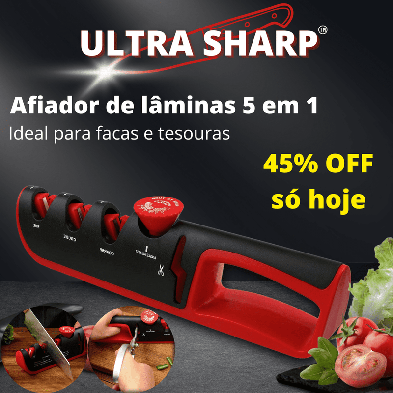 Afiador De Facas e Lâminas ULTRA SHARP 5 em 1 - Inov&tec