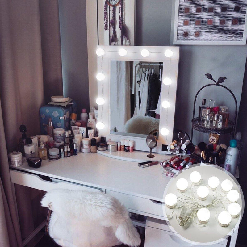 10 Peças de Conjunto de Lâmpadas LED para Espelho