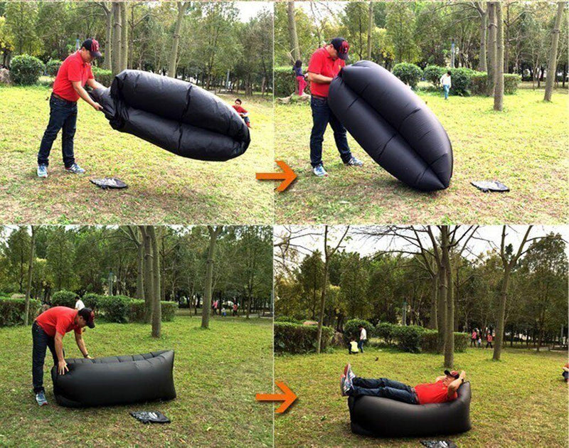 Espreguiçadeira inflável ao ar livre - Perfeita para Acampamentos, Praias ou Piqueniques!