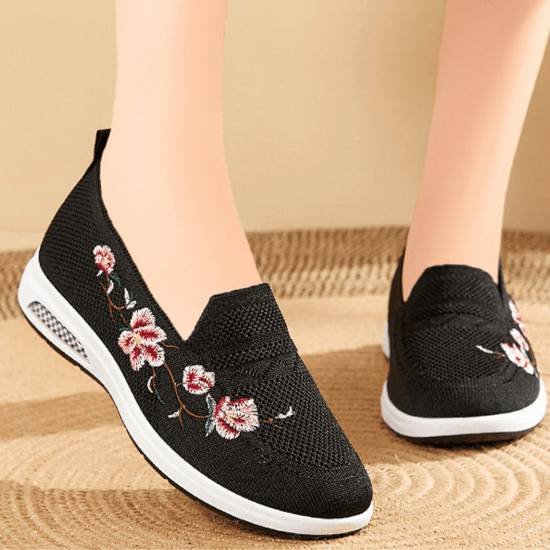 Tênis Ortopédico Feminino Com Amortecimento Sport Flowers - Lançamento 2023