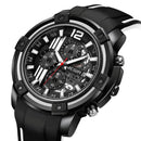 Relógio Masculino Multifuncional Cronógrafo com Pulseira em Silicone MEGIR CRONOGRAPH SPORT