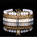 Kit 3 Pulseiras Premium Banhada a Ouro com Strass e Diversos Pingentes ROYAL