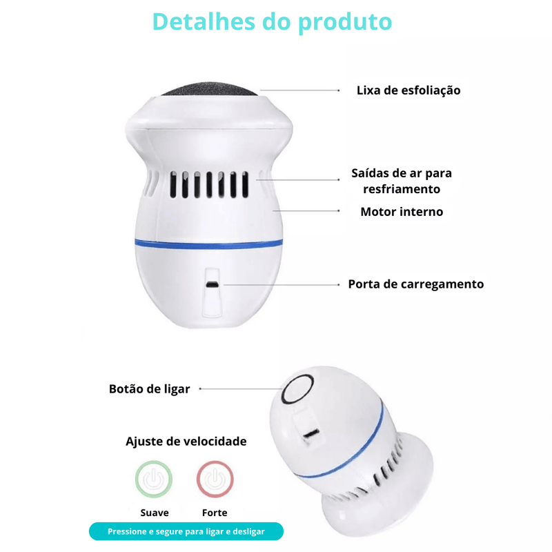 Removedora de Calos e Rachaduras dos Pés SOFT FOOT + Refil - Inov&tec