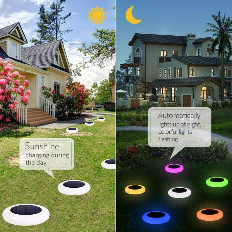 Lâmpada de Mudança de Cor com Energia Solar para Jardim