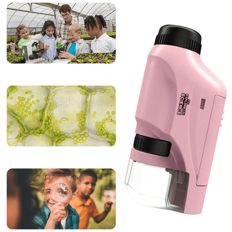Microscópio Portátil de Mão para Crianças Focus Brincadeira Educativa