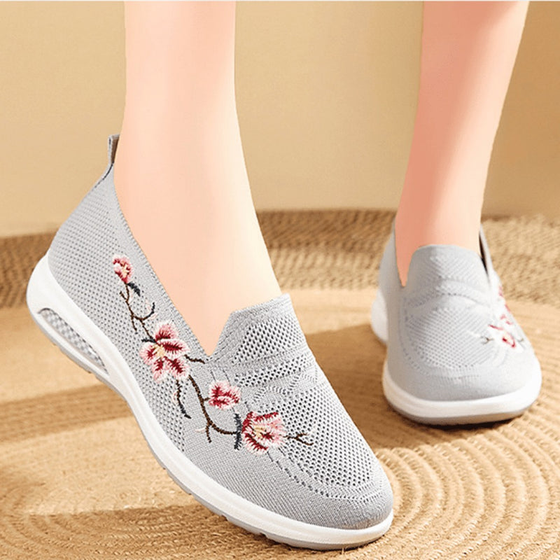 Tênis Ortopédico Feminino Com Amortecimento Sport Flowers - Lançamento 2023