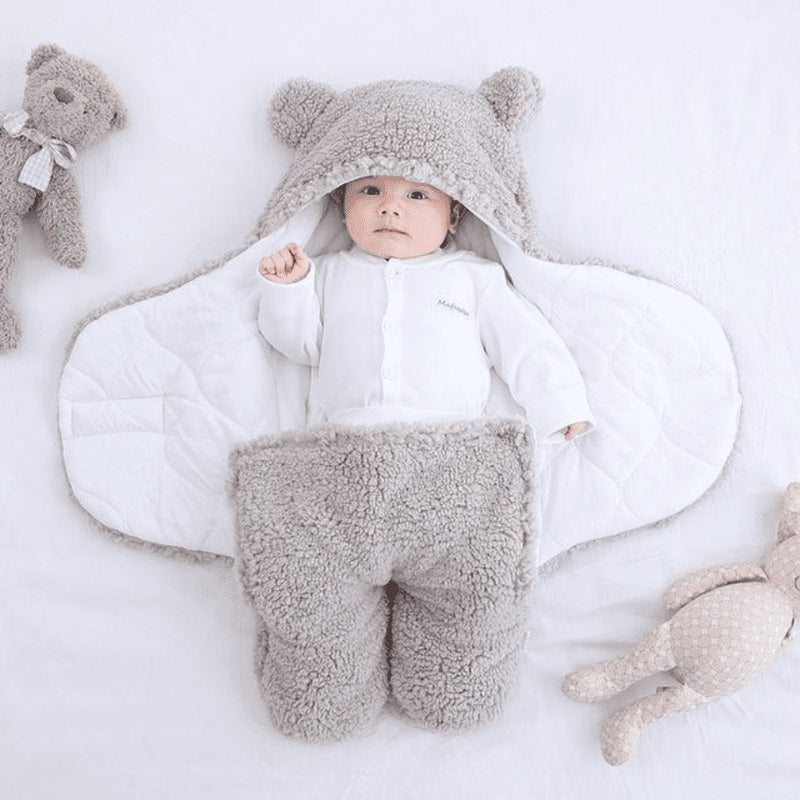 Saco de Dormir para Bebês em Pelúcia com Capuz Ursinho Dorminhoco [0 a 9 meses]