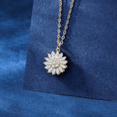 Corrente Giratória Feminina Girassol Banhada em Ouro e Prata Cravejada em Zircônia SUNFLOWER