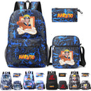 Mochila Com Lancheira e Estojo Escolar Infantil Naruto