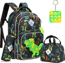 Kit 4 em 1 Escolar Infantil Mochila, Estojo e Lancheira + Chaveiro com Pop It