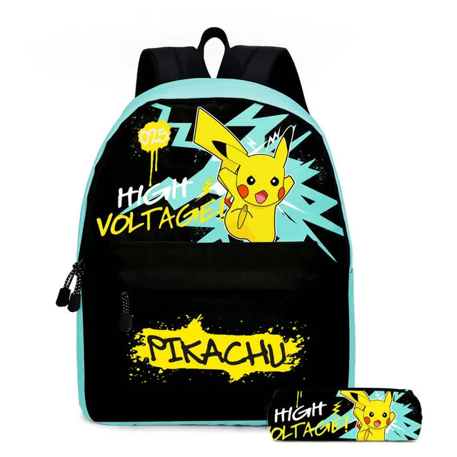 Kit Escolar Infantil 3 em 1 Mochila com Lancheira e Estojo Pokémon