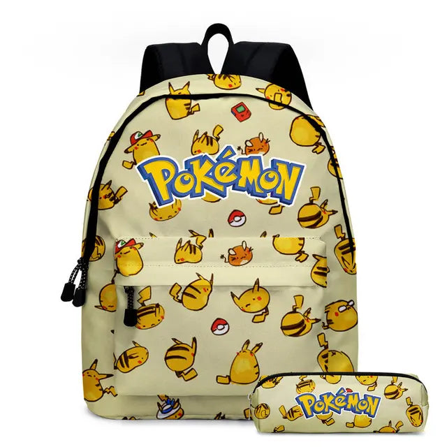 Kit Escolar Infantil 3 em 1 Mochila com Lancheira e Estojo Pokémon