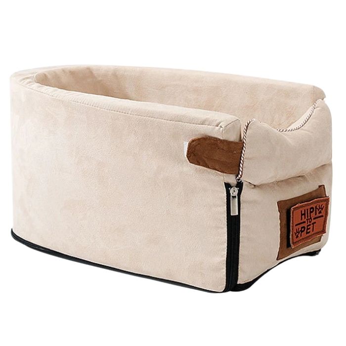 Cadeirinha Pet de Carro Portátil em Algodão para Cachorros e Gatos Cão-Cuidado