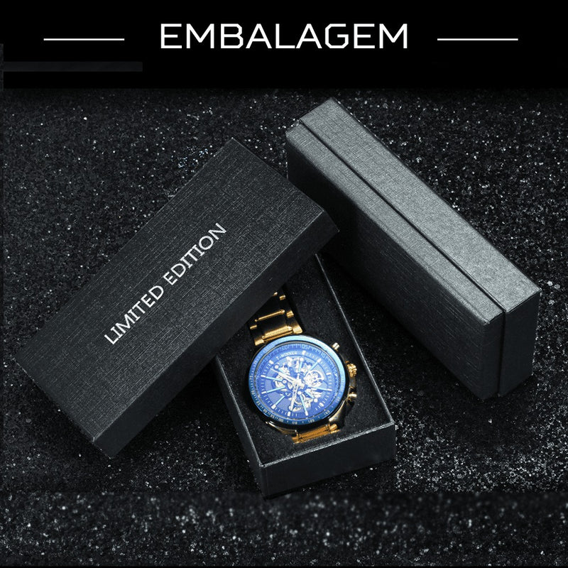 Relógio de Pulso com Ponteiros Luminosos Luxury T-WINNER