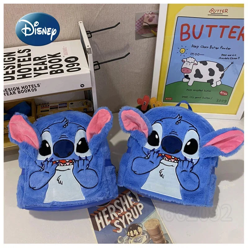 Mochila Infantil de Costas com Orelinhas Stitch 3D