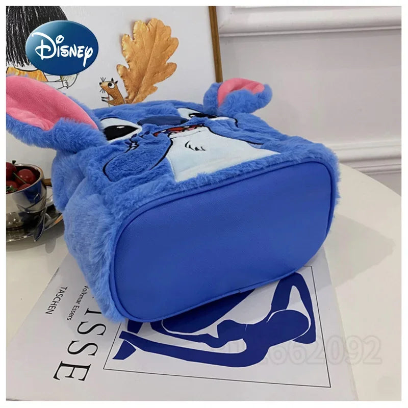 Mochila Infantil de Costas com Orelinhas Stitch 3D