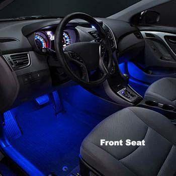 4 Peças de Kit de iluminação LED - Conecte e aproveite com carregadomento no acendedor de cigarro do Carro!