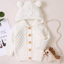 Casaco Cardigan Com Capuz para Bebes e Crianças MEU URSINHO