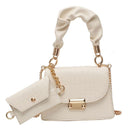 Conjunto Bolsa e Carteira LADY CRODODILE - Em Couro PU Crocodilo - Inov&tec