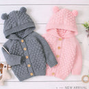 Casaco Cardigan Com Capuz para Bebes e Crianças MEU URSINHO