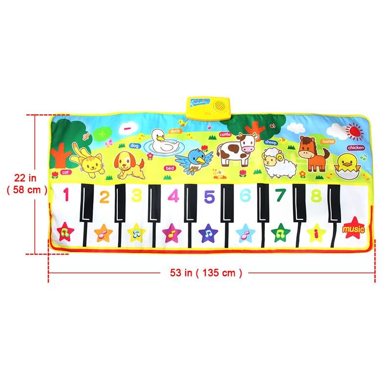 Tapete Musical Com Sons de Piano e Animais - Brinquedo Educativo Para Crianças MEU TAPETE MÁGICO - Inov&tec