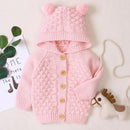 Casaco Cardigan Com Capuz para Bebes e Crianças MEU URSINHO