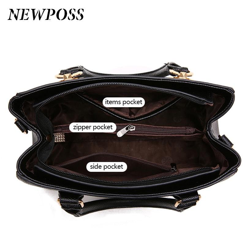 Bolsa Feminina Fashion SIMPLE - Couro PU e Poliéster De alta Qualidade e Durabilidade - Inov&tec