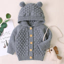 Casaco Cardigan Com Capuz para Bebes e Crianças MEU URSINHO