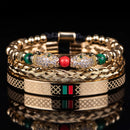 Pulseira DUAL LEOPARD - Joia em Aço Inoxidável Banhada em Ouro e Prata