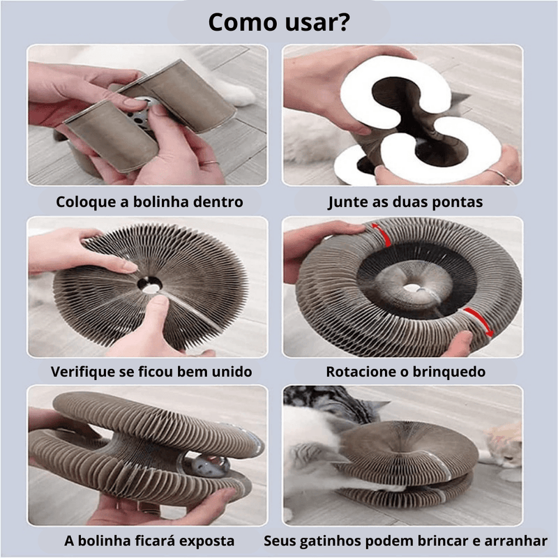 Brinquedo e Arranhador Mágico Para Gatos CAT CIRCUS - Inov&tec