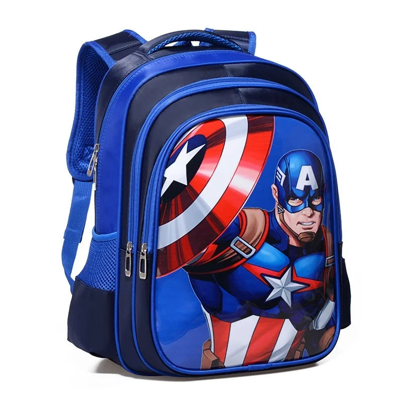 Mochila Escolar Infantil com 3 Compartimentos à Prova D'água Vingadores Heróis