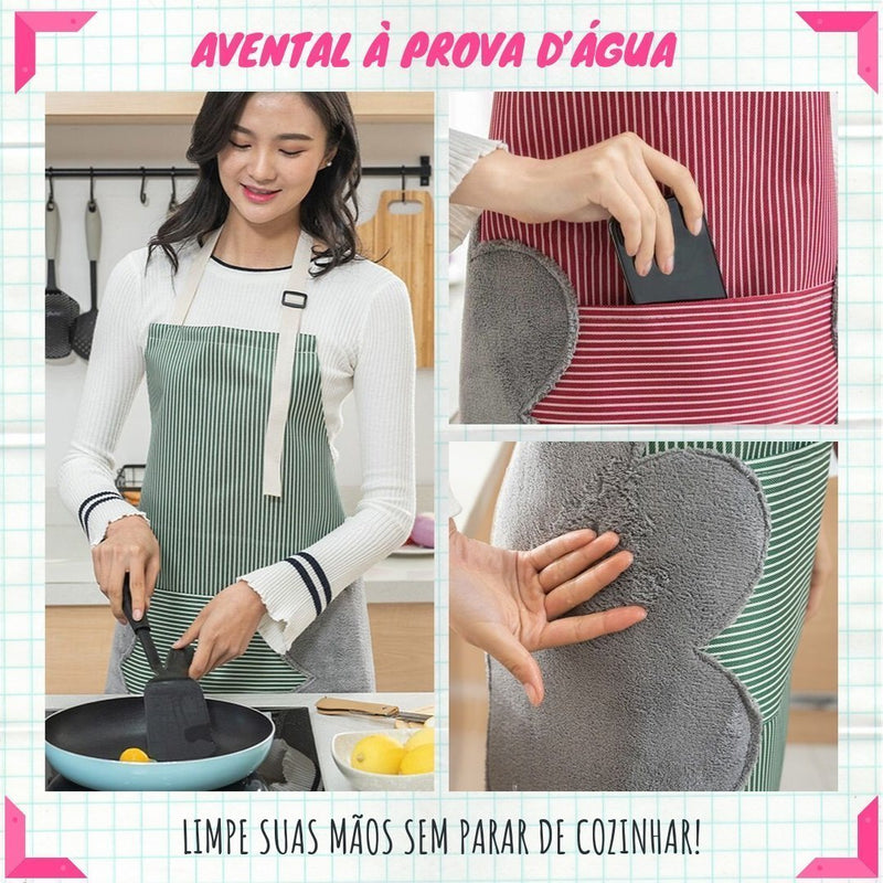 Avental de Cozinha Impermeável Multifuncional Estampado Easy Cook