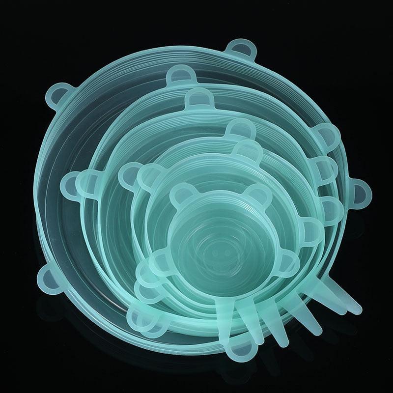 Kit 6 Peças Tampas de Silicone VEDA-TUDO Original - Inov&tec