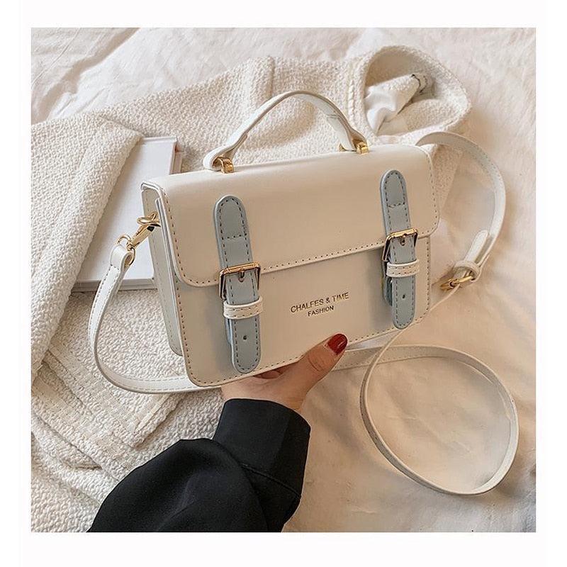 Bolsa Feminina Fashion CHALFES & TIME - Bolsa de Ombro em Couro PU - Inov&tec