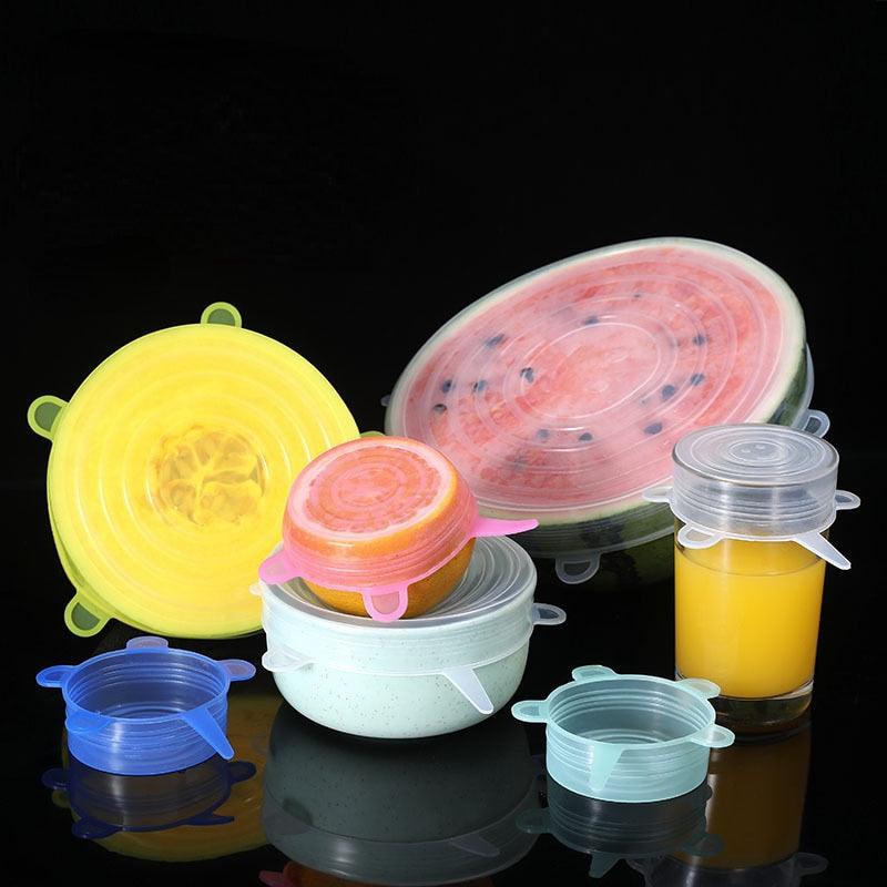 Kit 6 Peças Tampas de Silicone VEDA-TUDO Original - Inov&tec